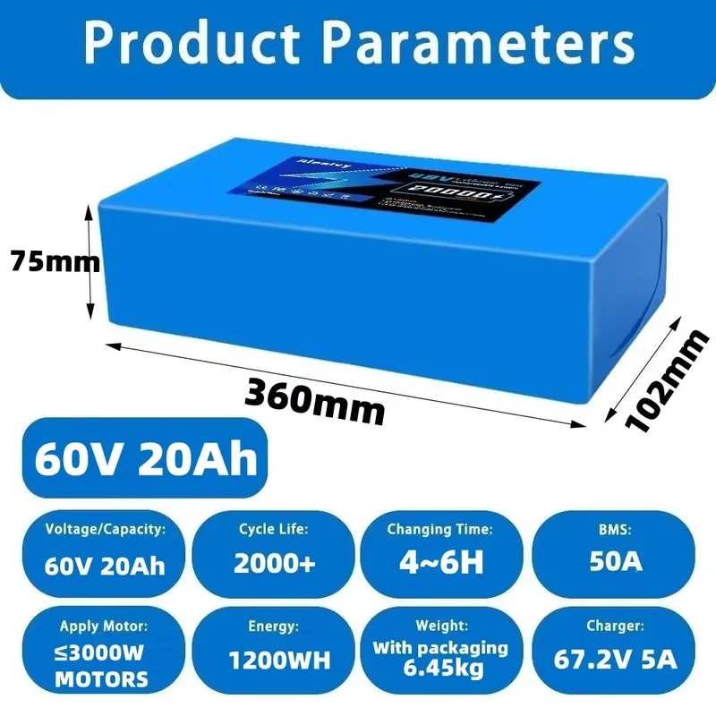  60V 20AH 30AH 21700 Lithium B - đánh giá và giá 60V 30Ah 21700 Battery Pack