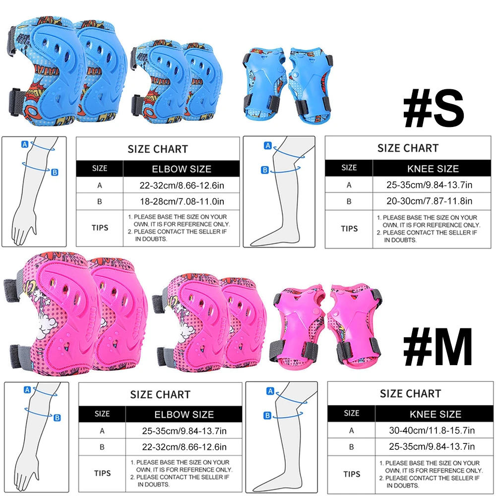 6Pcs Kids 3-12 Years Knee Elbo - đánh giá và giá Scooter Helmet Set